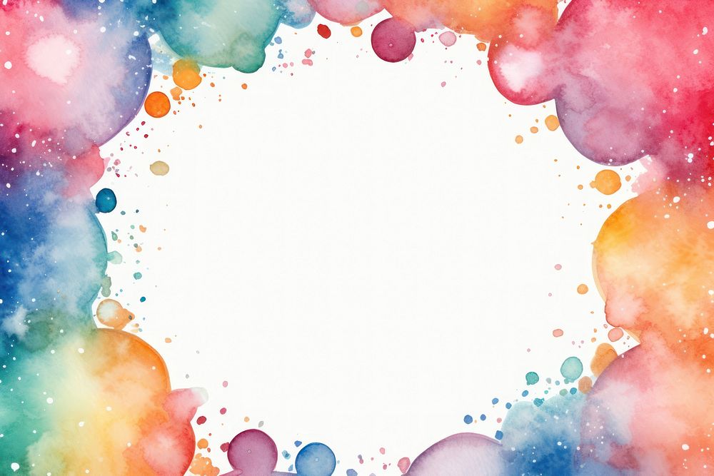 Circle watercolor backgrounds creativity variation. AI generated Image by rawpixel.