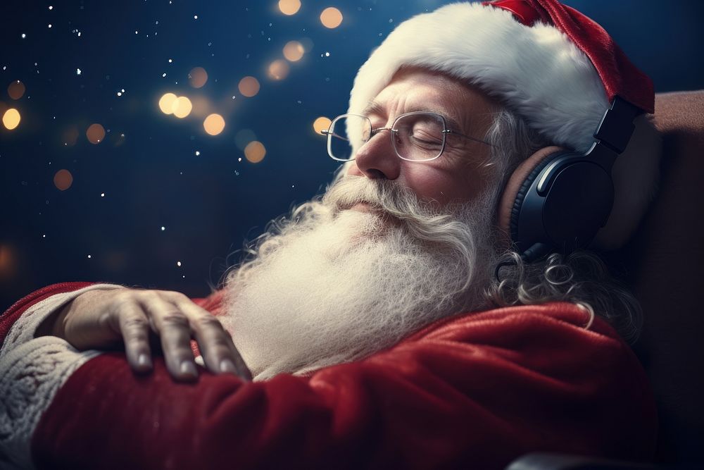 Christmas adult head santa claus. AI generated Image by rawpixel.