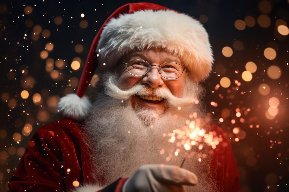 Christmas sparks night joy. AI generated Image by rawpixel.