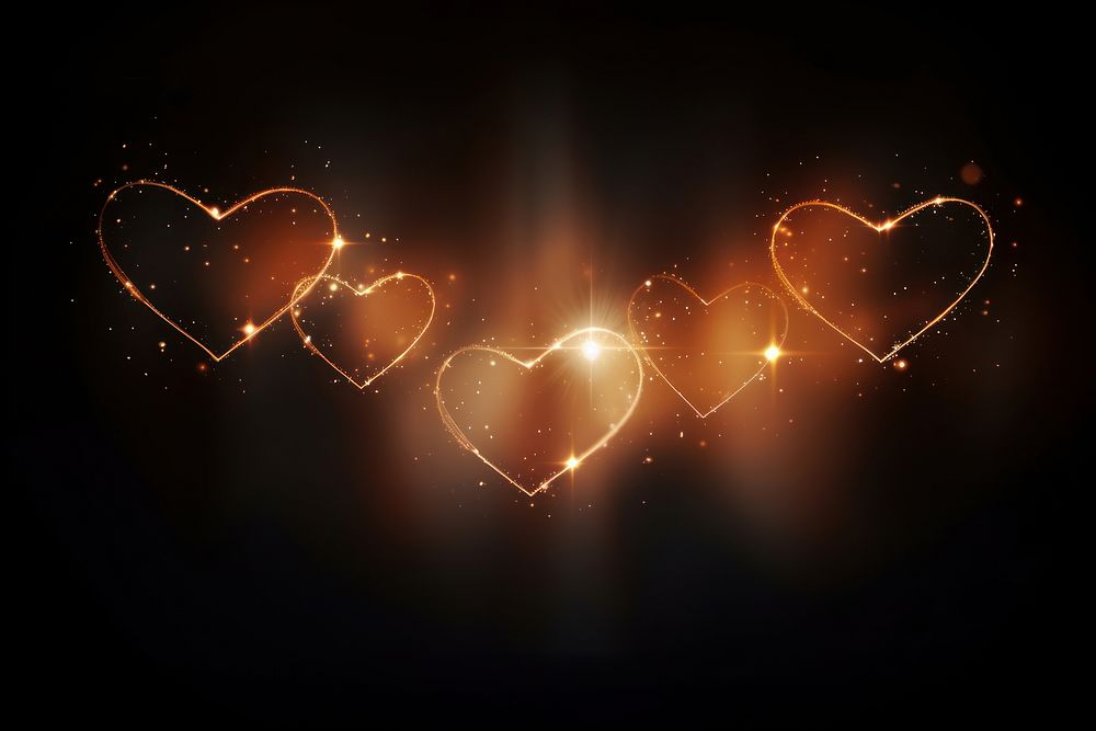 Light heart night flare. AI generated Image by rawpixel.