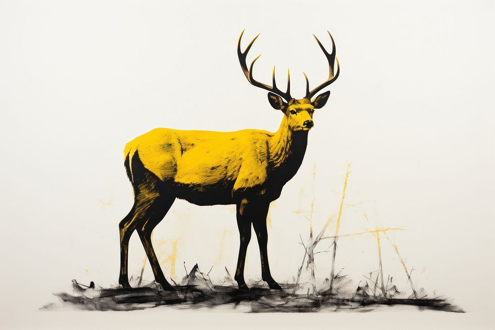 A deer wildlife animal mammal. AI generated Image by rawpixel.