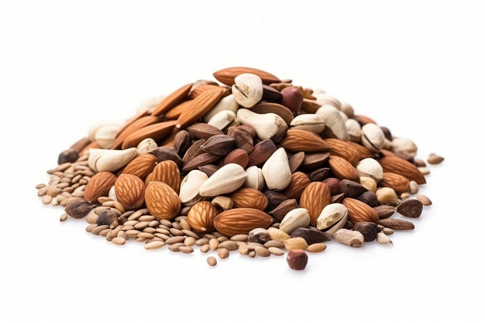 Seed food nut white background. AI generated Image by rawpixel.