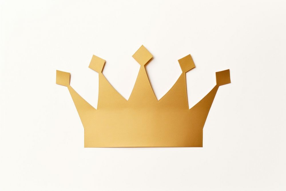 King crown paper Flat gold. AI generated Image by rawpixel.