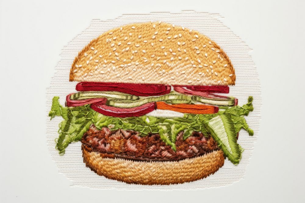 Burger bread food hamburger. AI generated Image by rawpixel.