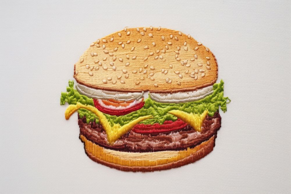 Burger bread food creativity. AI generated Image by rawpixel.