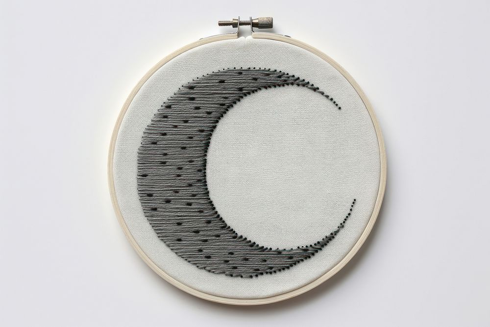 Embroidery pattern moon creativity. AI generated Image by rawpixel.