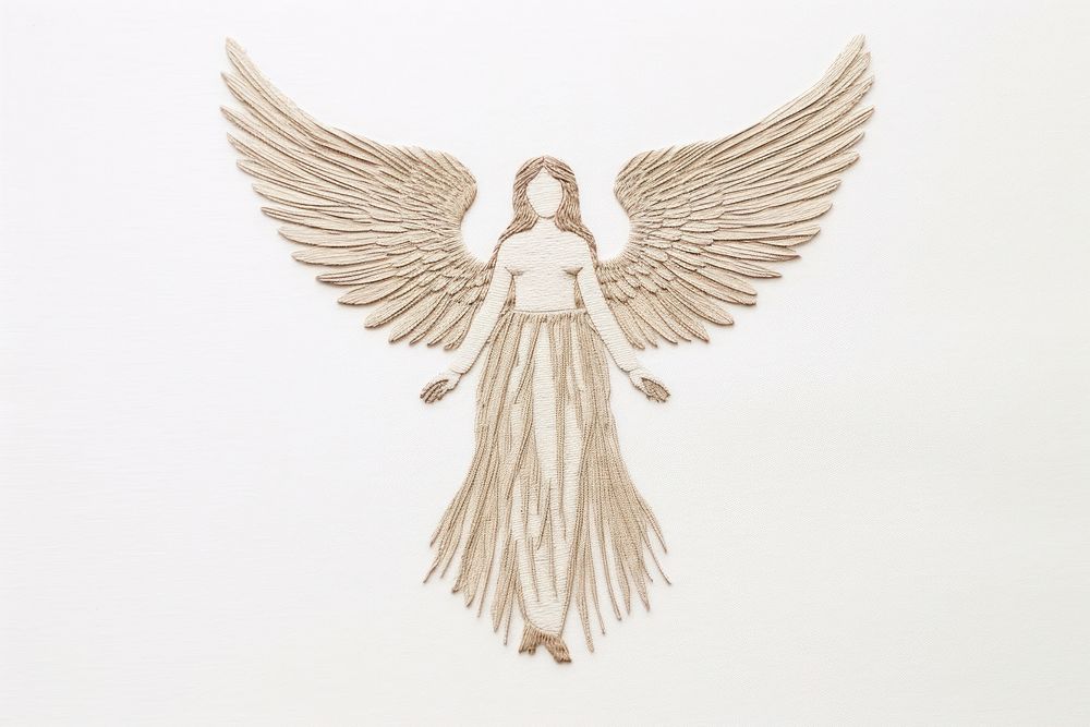 Angel drawing sketch bird. AI generated Image by rawpixel.