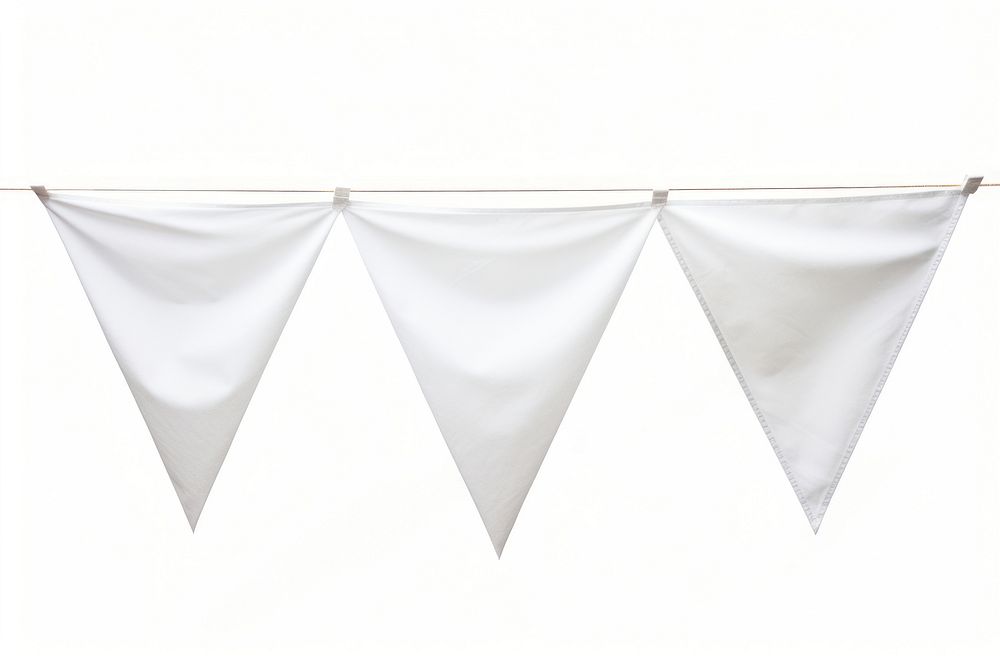 Hanging white flag triangle. AI generated Image by rawpixel.