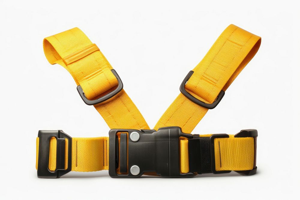 Car Safety belt strap white background accessories. AI generated Image by rawpixel.