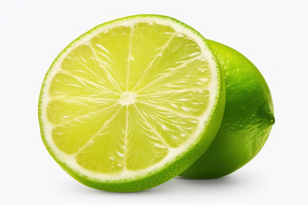 Slice lime lemon fruit plant. AI generated Image by rawpixel.