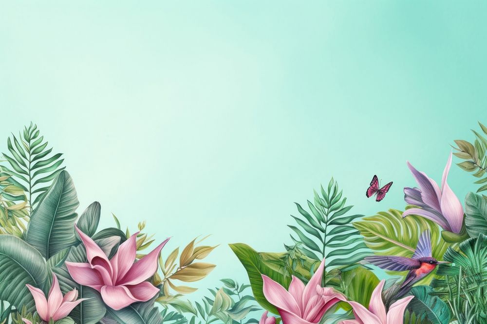 Flying butterflies flower plant backgrounds. 