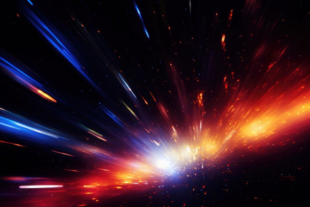 Light explosion burst streaking space backgrounds astronomy. AI generated Image by rawpixel.