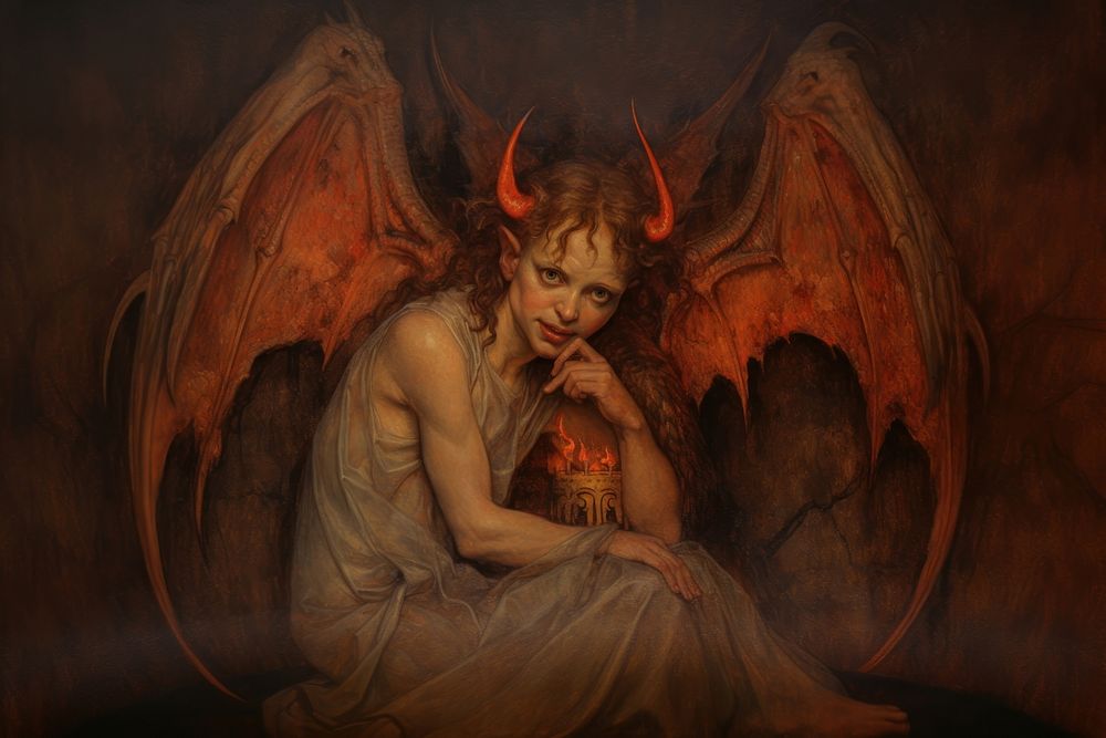 A devil art painting adult. 