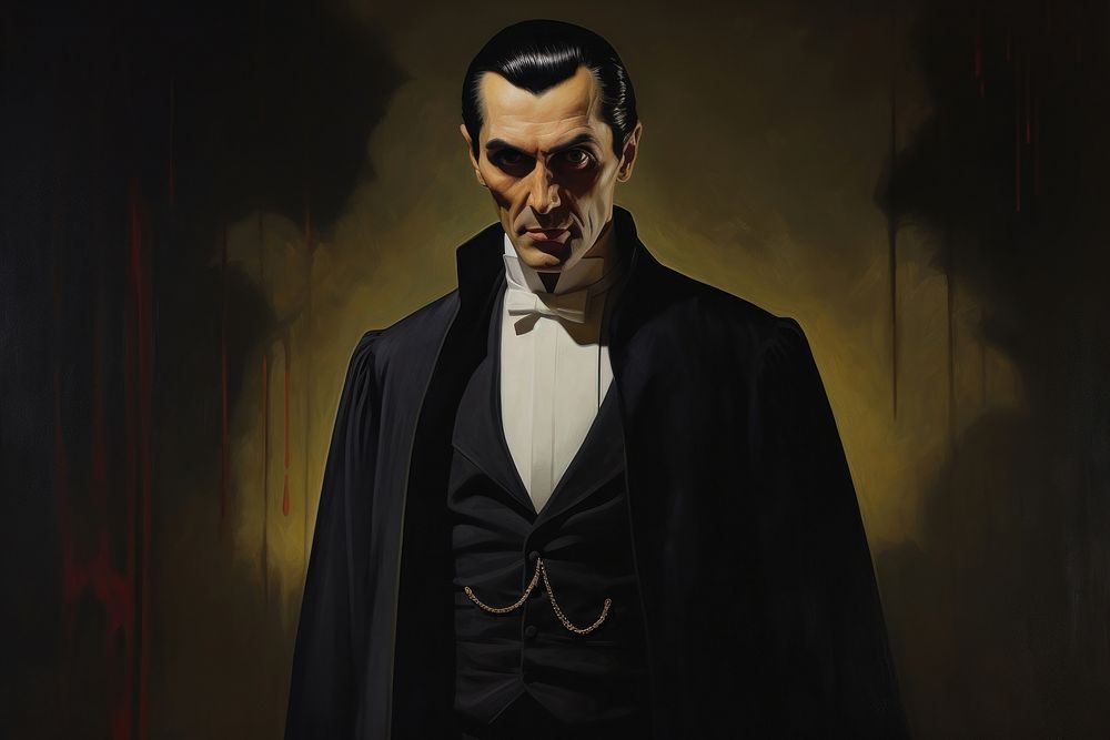A vampire painting portrait adult. AI generated Image by rawpixel.