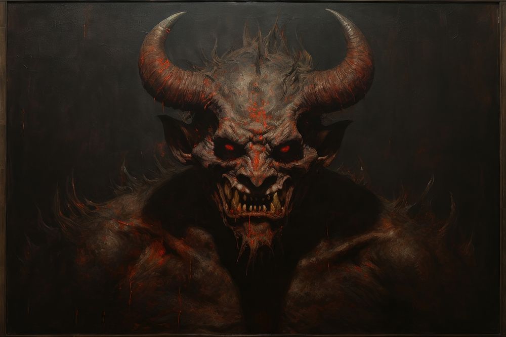 A satan painting art representation. 
