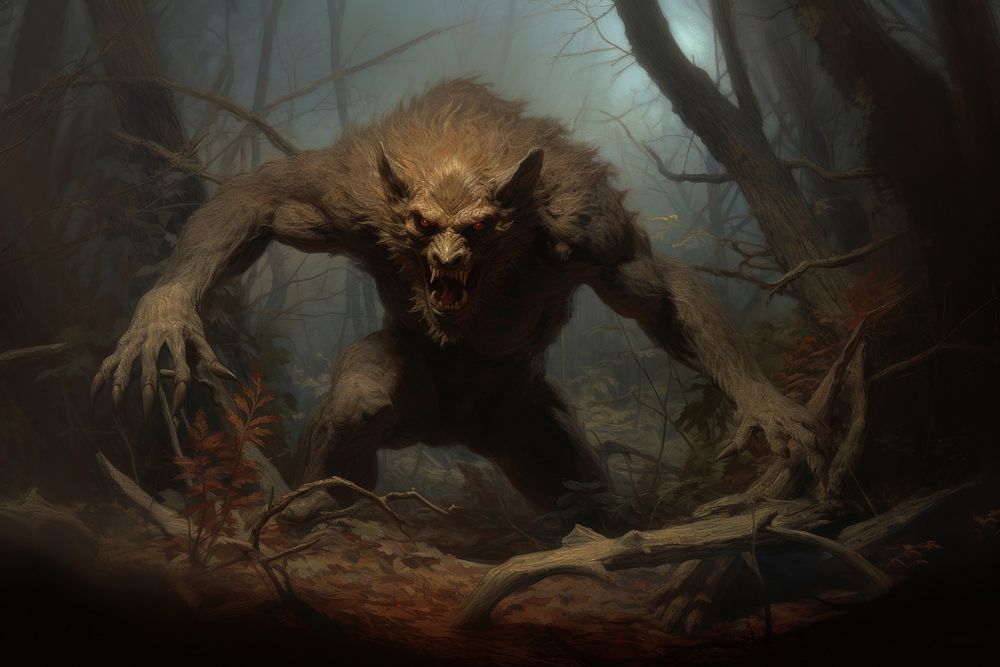 A werewolf nature animal mammal. 