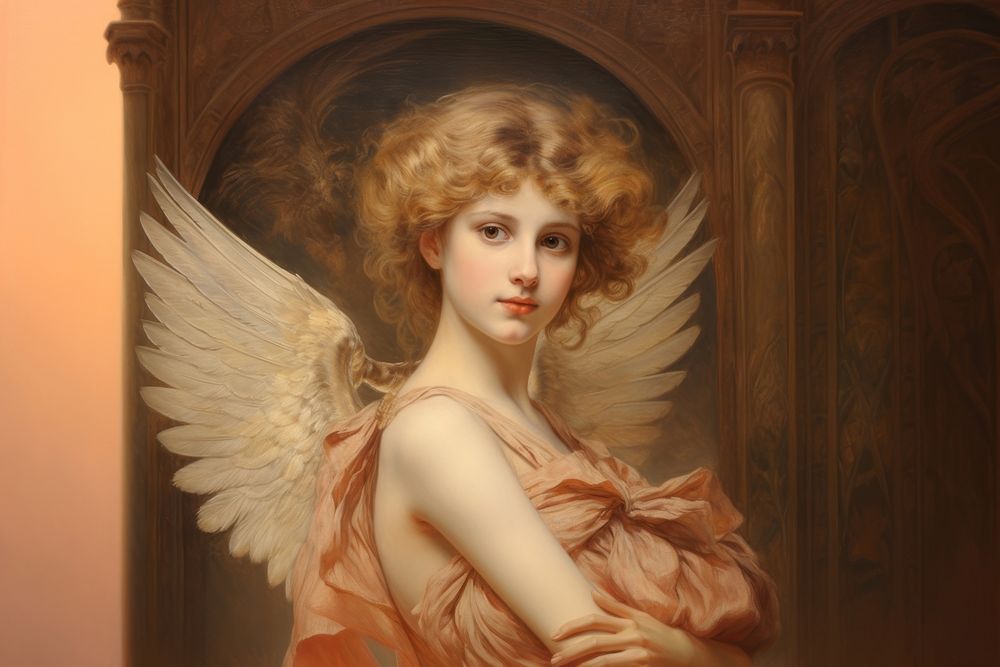 Painting art portrait angel. 