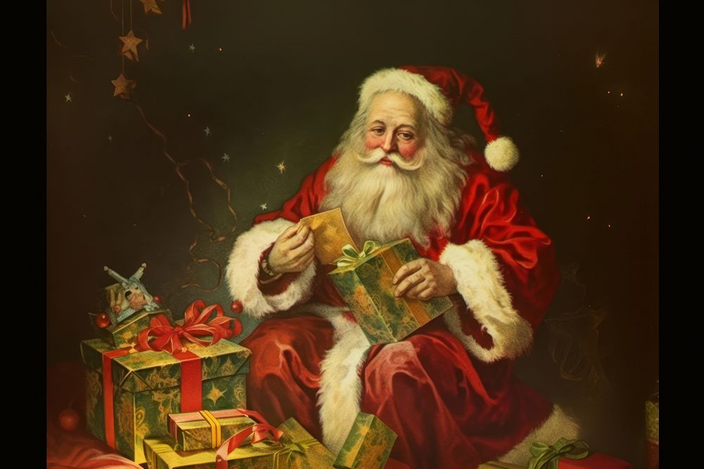 Santa claus christmas art man. AI generated Image by rawpixel.