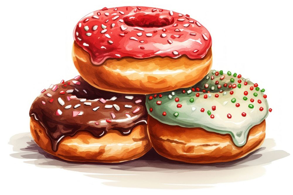 Christmas doughnuts dessert donut food. AI generated Image by rawpixel.