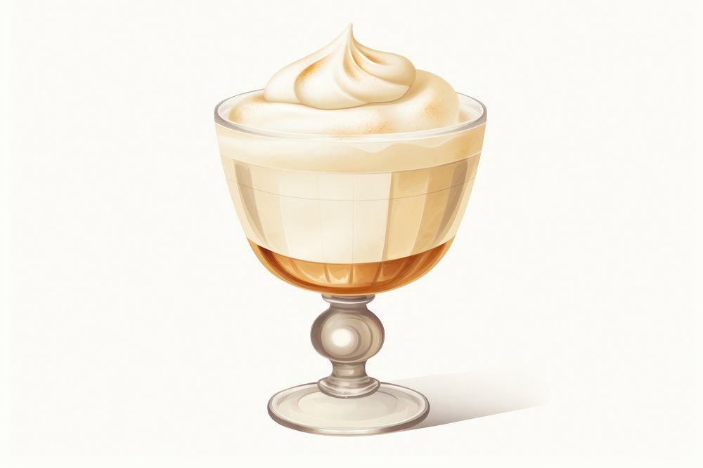 Christmas egg nog dessert cream glass. AI generated Image by rawpixel.