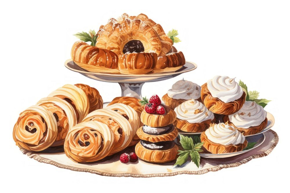 Christmas pastries dessert pastry bakery. AI generated Image by rawpixel.