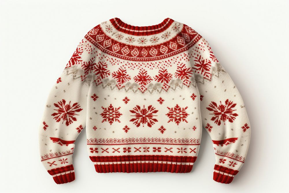 Christmas sweater sweatshirt white background celebration. AI generated Image by rawpixel.