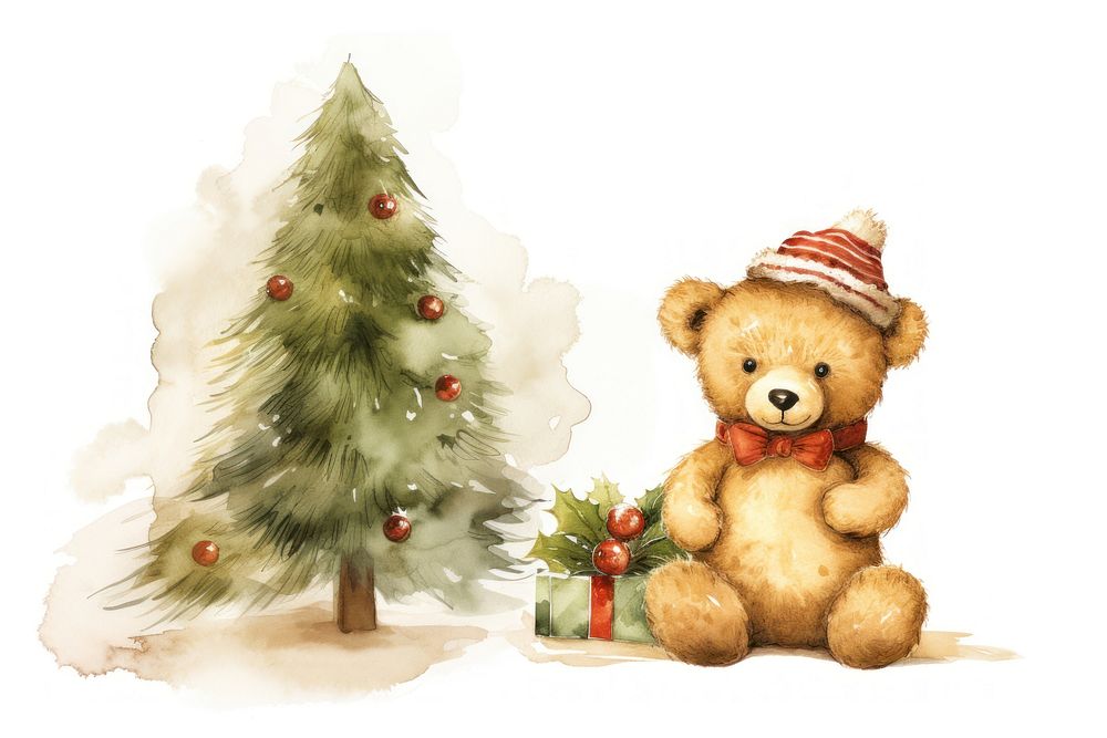 Christmas teddy bear toy representation celebration. AI generated Image by rawpixel.
