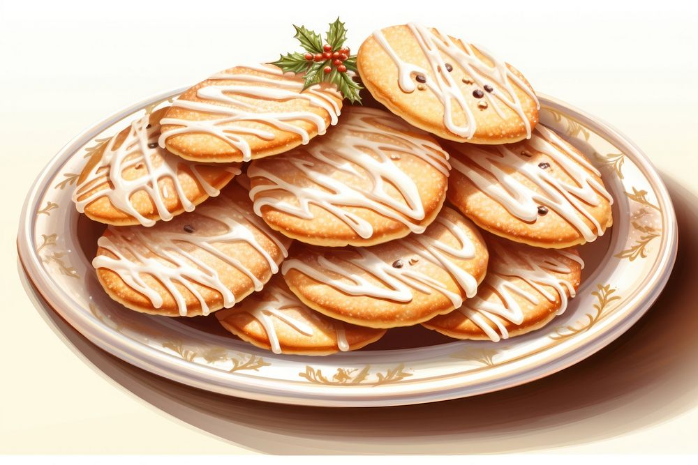 Christmas sugar cookies dessert plate food. AI generated Image by rawpixel.