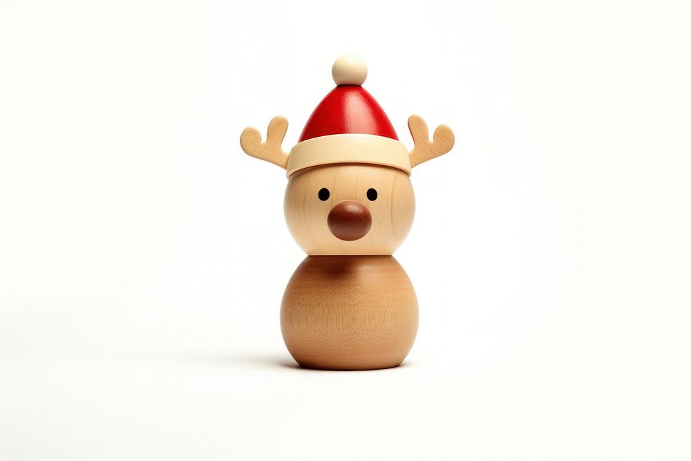 Red nose rudolph toy christmas figurine. AI generated Image by rawpixel.