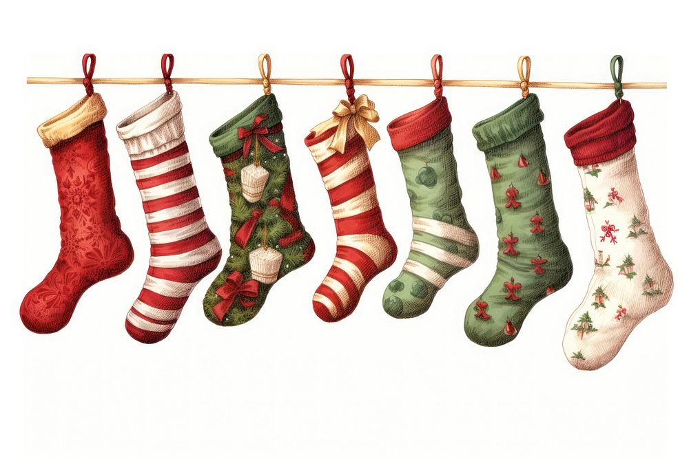 Hanging christmas socks celebration decoration clothespin. AI generated Image by rawpixel.