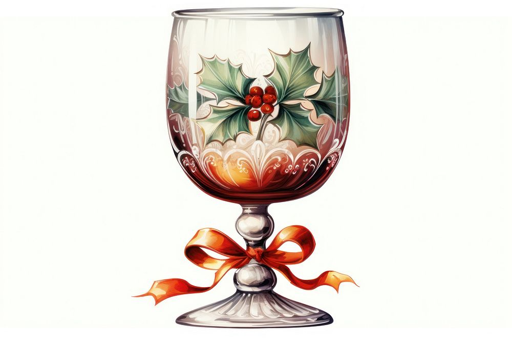 Christmas glass ware drink refreshment celebration. AI generated Image by rawpixel.