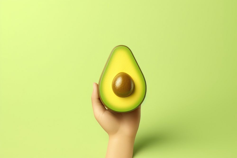 Hand holding a avocado food medication guacamole. AI generated Image by rawpixel.