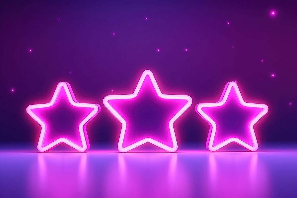 Stars light neon purple. AI generated Image by rawpixel.