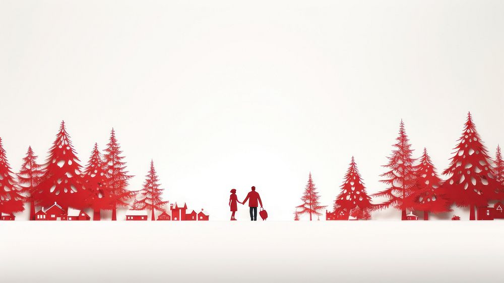 Christmas family wallpaper nature plant tree. AI generated Image by rawpixel.