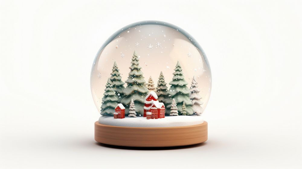 Christmas snowglobe wallpaper representation illuminated transparent. 