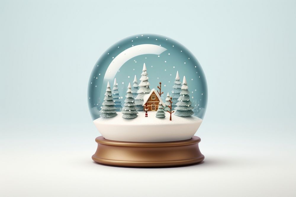 Christmas snowglobe sphere representation illuminated. AI generated Image by rawpixel.