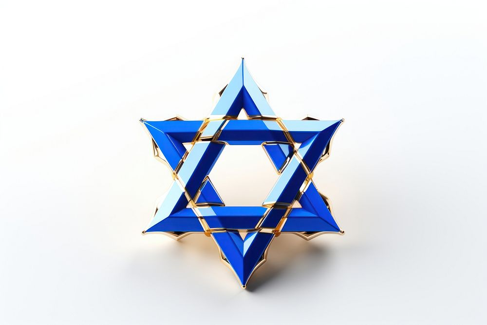 Hanukkah magen david symbol white background jewelry. AI generated Image by rawpixel.