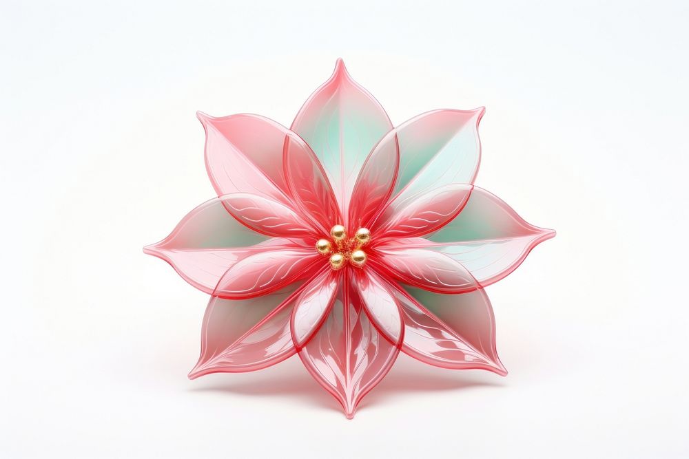 Poinsettia flower plant art. AI generated Image by rawpixel.