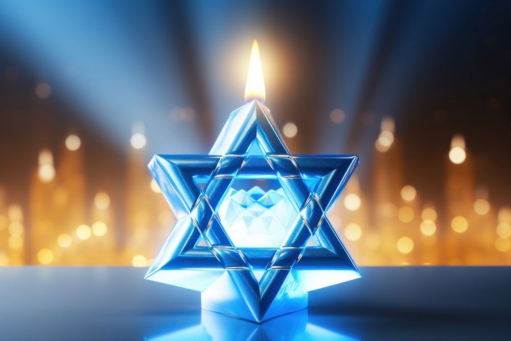 Hanukkah magen david light star spirituality. AI generated Image by rawpixel.