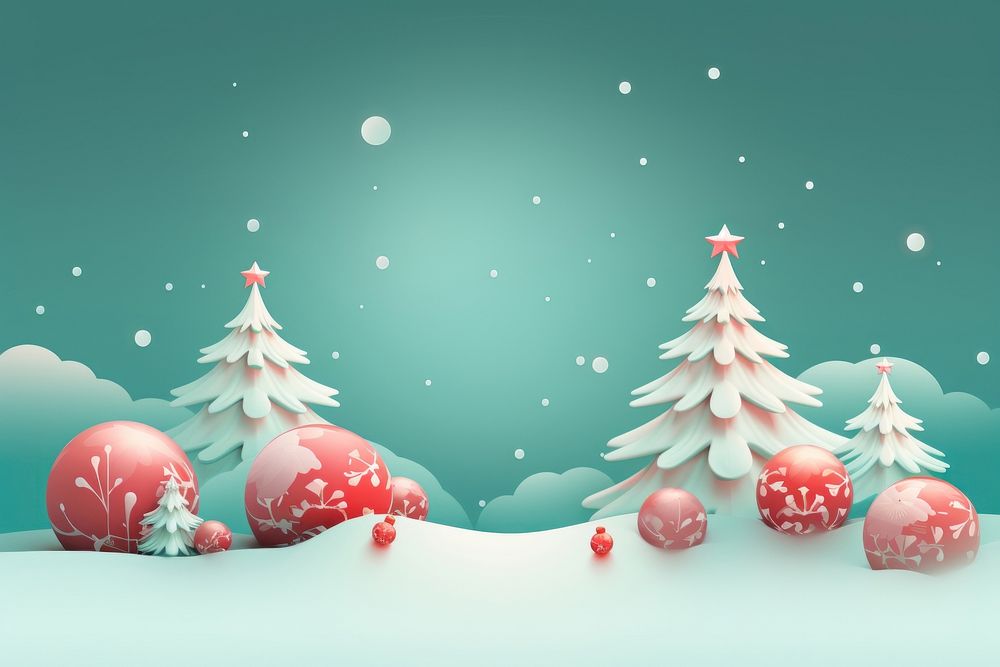Christmas snow snowflake green. AI generated Image by rawpixel.