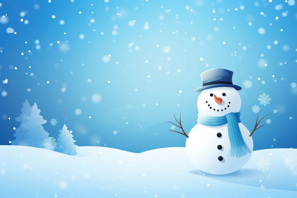 Minimal snowman christmas outdoors winter. AI generated Image by rawpixel.