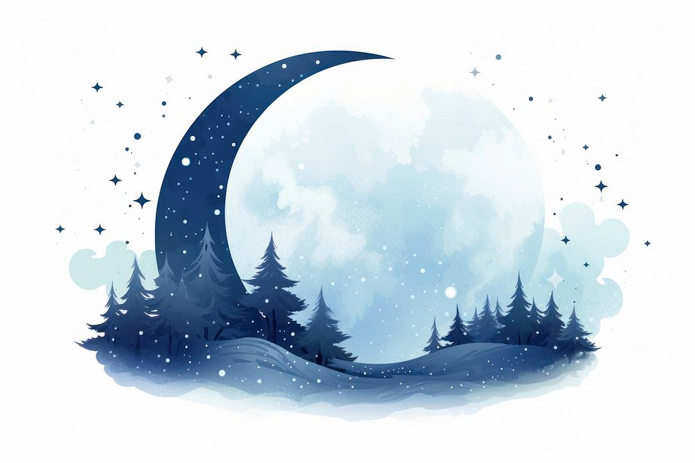 Celestial moon simple vector astronomy outdoors nature. 