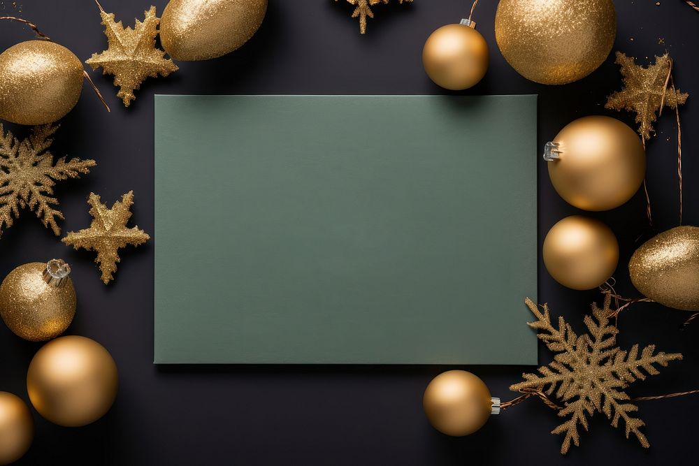 Christmas card mockup christmas decoration paper. AI generated Image by rawpixel.