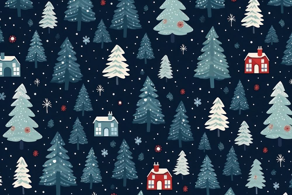 Christmas seamless pattern christmas plant tree. AI generated Image by rawpixel.