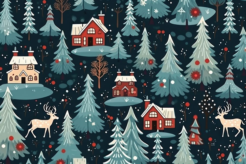 Christmas seamless pattern christmas backgrounds creativity. AI generated Image by rawpixel.