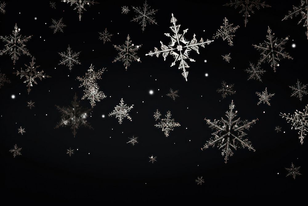 Snowflakes effect backgrounds christmas night. AI generated Image by rawpixel.