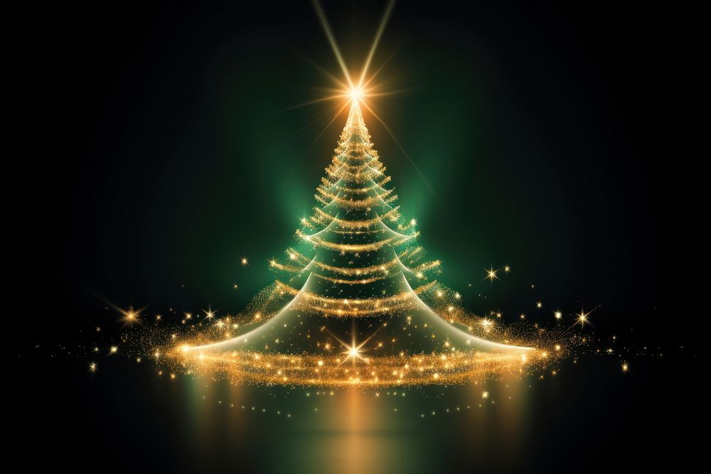 Christmas tree light christmas christmas tree illuminated. AI generated Image by rawpixel.