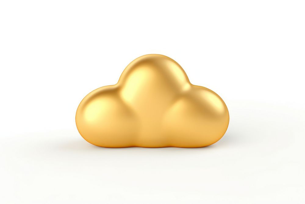 A golden cloud backgrounds white background confectionery. AI generated Image by rawpixel.