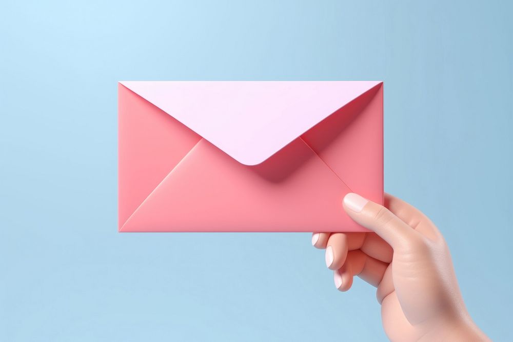 Hand holding a letter envelope paper mail. AI generated Image by rawpixel.