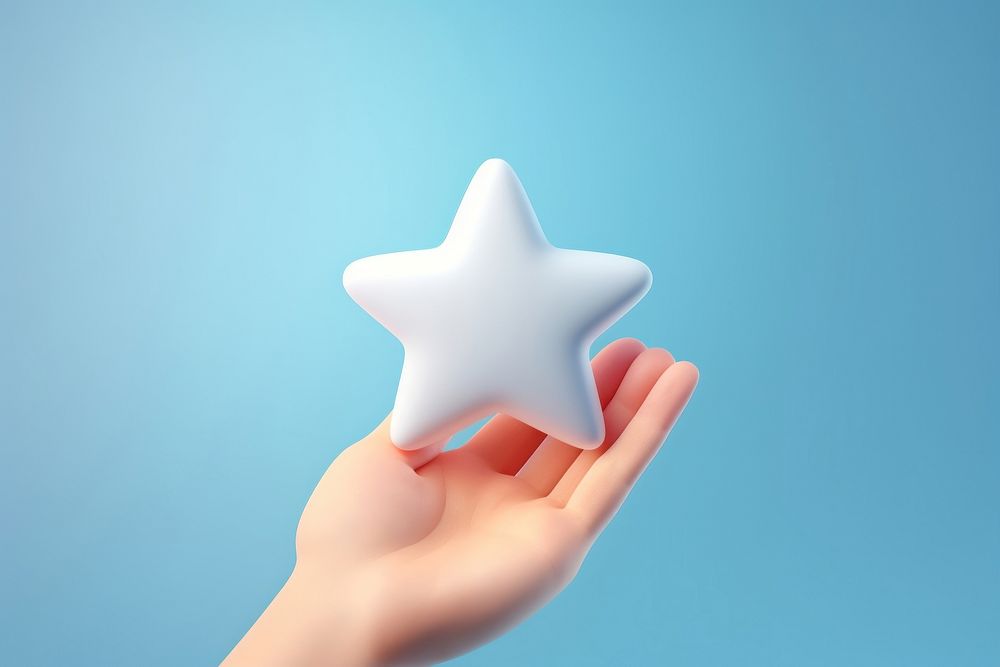 Hand holding a star symbol shape christmas. AI generated Image by rawpixel.